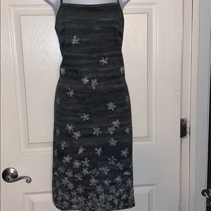Grey Ombré Floral Patterned Calvin Klein Dress